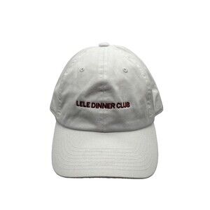 Lele Dinner Club Pit Bull Cambridge White Dad Hat Cap Embroidered Strapback